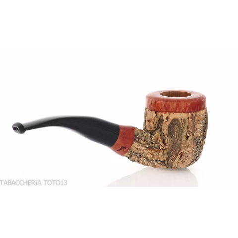 Curved billiard pipe made of cork by Tom Spanu - Tobacco Pipes - Natural root