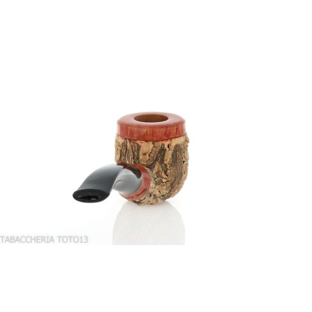 Pipe de billard courbe en liège par Tom Spanu - Pipe Pour le Tabac - Racine naturelle