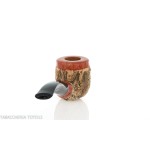 Pipe de billard courbe en liège par Tom Spanu - Pipe Pour le Tabac - Racine naturelle