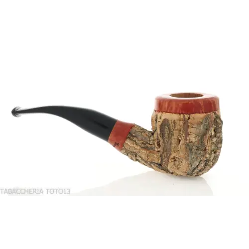 Pipe de billard courbe en liège par Tom Spanu - Pipe Pour le Tabac - Racine naturelle