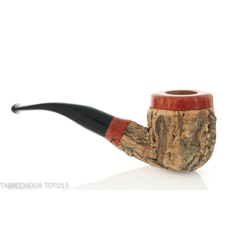 Pipe de billard courbe en liège par Tom Spanu - Pipe Pour le Tabac - Racine naturelle