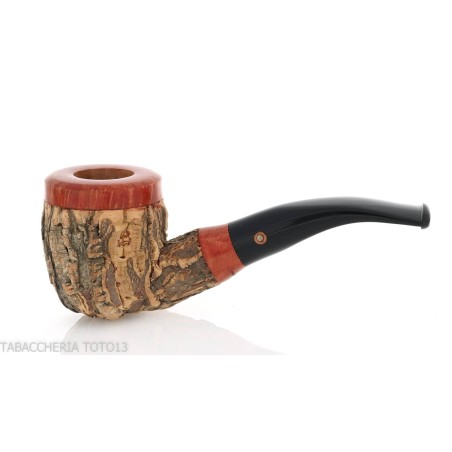 Pipe de billard courbe en liège par Tom Spanu - Pipe Pour le Tabac - Racine naturelle