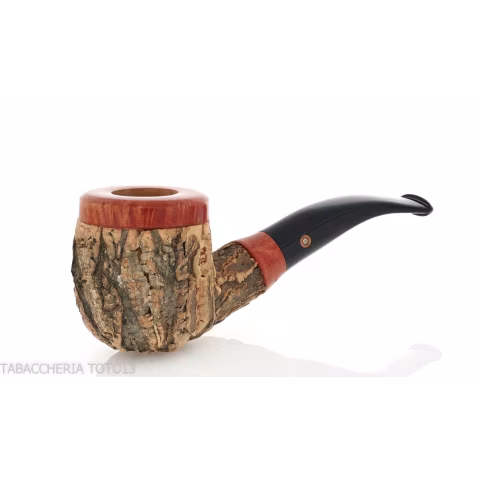 Curved billiard pipe made of cork by Tom Spanu - Tobacco Pipes - Natural root