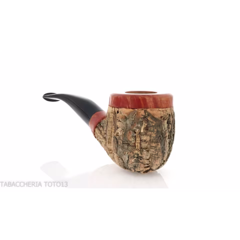 Curved billiard pipe made of cork by Tom Spanu - Tobacco Pipes - Natural root