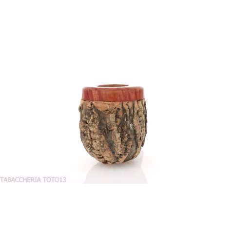Curved billiard pipe made of cork by Tom Spanu - Tobacco Pipes - Natural root