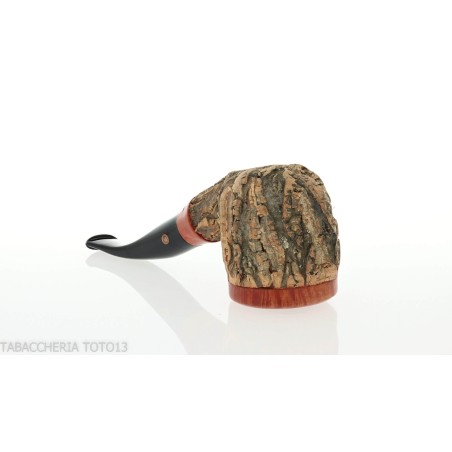 Pipe de billard courbe en liège par Tom Spanu - Pipe Pour le Tabac - Racine naturelle