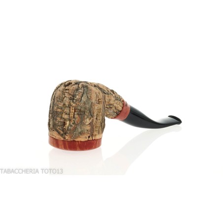 Pipe de billard courbe en liège par Tom Spanu - Pipe Pour le Tabac - Racine naturelle