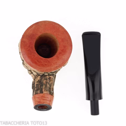 Tom Spanu pipe Pot curved cork pipe - Tobacco Pipes - Natural root