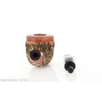 Tom Spanu pipe Pot curved cork pipe - Tobacco Pipes - Natural root