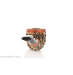 Tom Spanu pipe Pot curved cork pipe - Tobacco Pipes - Natural root