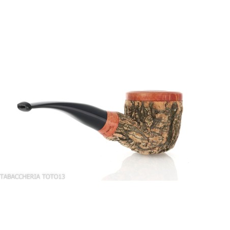 Tom Spanu pipe Pot curved cork pipe - Tobacco Pipes - Natural root