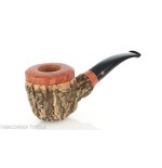 Tom Spanu pipe Pot curved cork pipe - Tobacco Pipes - Natural root