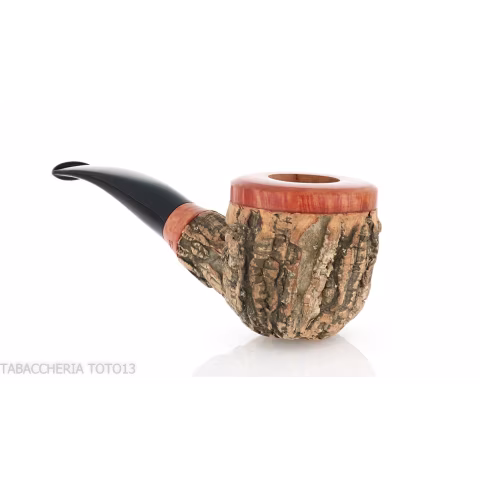 Tom Spanu pipe Pot curved cork pipe - Tobacco Pipes - Natural root