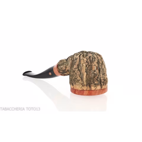 Tom Spanu pipe Pot curved cork pipe - Tobacco Pipes - Natural root