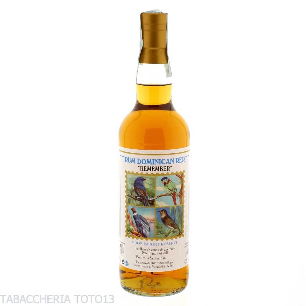 Rum Domenican Republic Remember Moon Import Vol.45% Cl.70 - Moon import Mongiardino