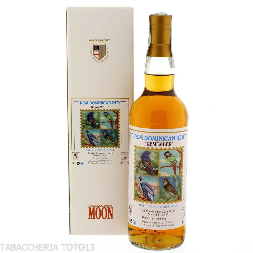 Rum Domenican Republic Remember Moon Import Vol.45% Cl.70 Moon import Mongiardino Rhum Rhum