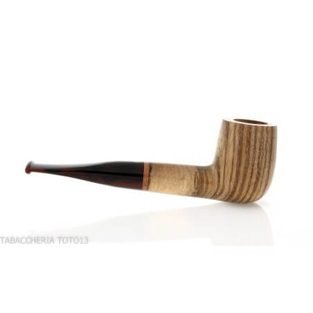 New look strips series pipe, zebrano finish, straight billiard shape Talamona pipe Talamona