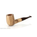 New look strips series pipe, zebrano finish, straight billiard shape Talamona pipe Talamona