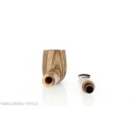 New look strips series pipe, zebrano finish, straight billiard shape Talamona pipe Talamona