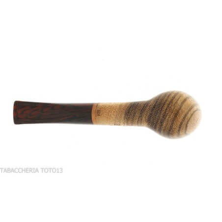 New look strips series pipe, zebrano finish, straight billiard shape Talamona pipe Talamona