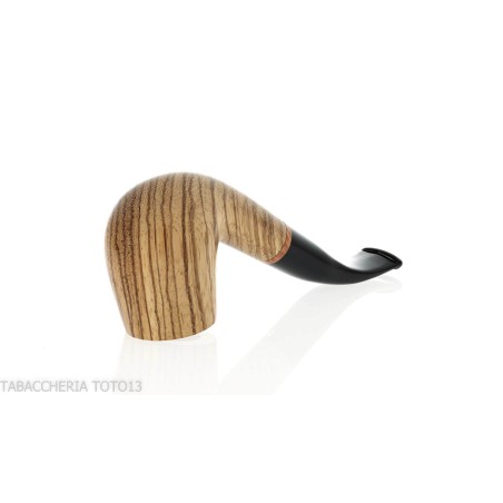Pfeife der Strips-Serie im neuen Look, Zebrano-Finish, gebogene Billardform - Tabakpfeifen