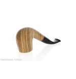 Pfeife der Strips-Serie im neuen Look, Zebrano-Finish, gebogene Billardform - Tabakpfeifen