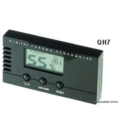 Slim rectangular digital thermometer hygrometer - Humidification & Maintenance