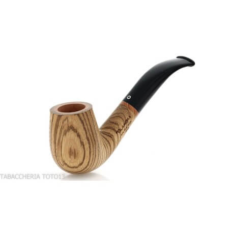 Pipa serie New Look Strips, acabado cebrano, forma de billar curvada. Talamona pipe Talamona