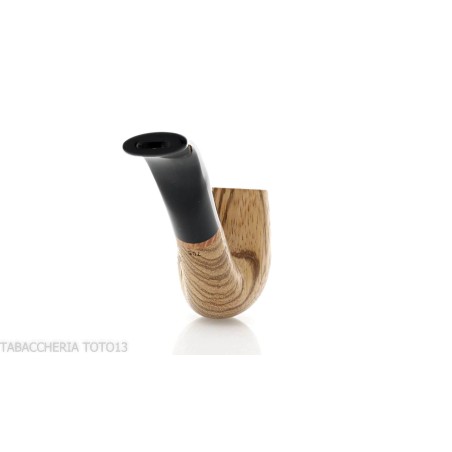 Pfeife der Strips-Serie im neuen Look, Zebrano-Finish, gebogene Billardform - Tabakpfeifen