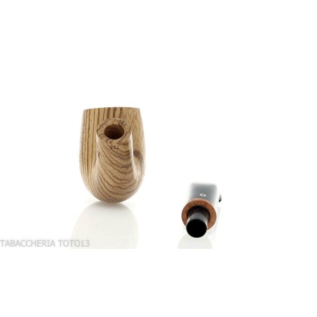 Pfeife der Strips-Serie im neuen Look, Zebrano-Finish, gebogene Billardform - Tabakpfeifen