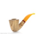 Pfeife der Oliver-Serie, natürliches Olivenfinish, gebogene Dublin-Form - Tabakpfeifen