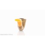 Pipe série Oliver, finition olive naturelle, forme Dublin courbée Talamona pipe Talamona