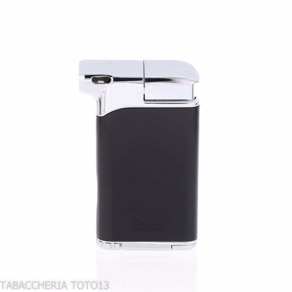 Accendino Colibrì Pacific nero e cromo con pressatabacco - Accendini