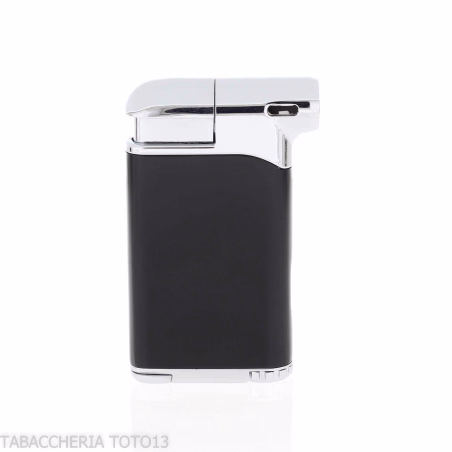 Accendino Colibrì Pacific nero e cromo con pressatabacco - Accendini