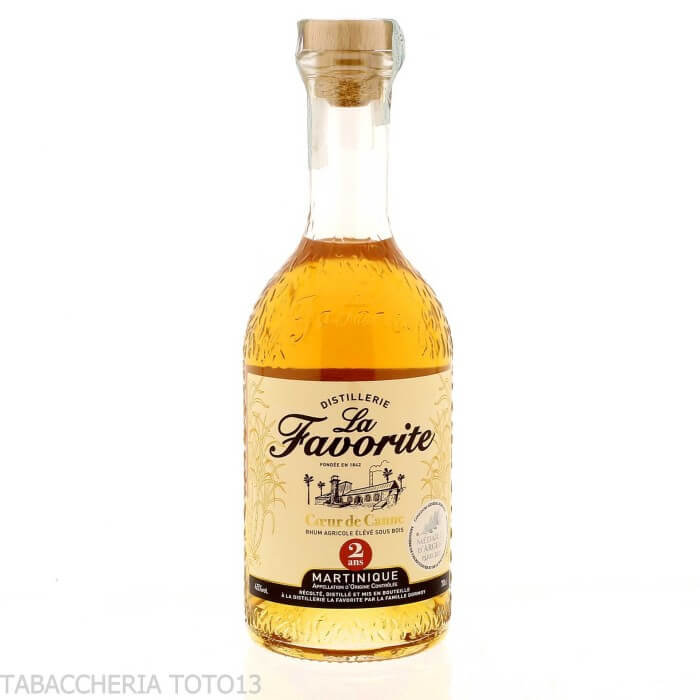 La Favorite Ambré Coeur de Canne 2 ans rhum elevè sous bois Vol.45% Cl.70 Distillerie La Favorite Rum