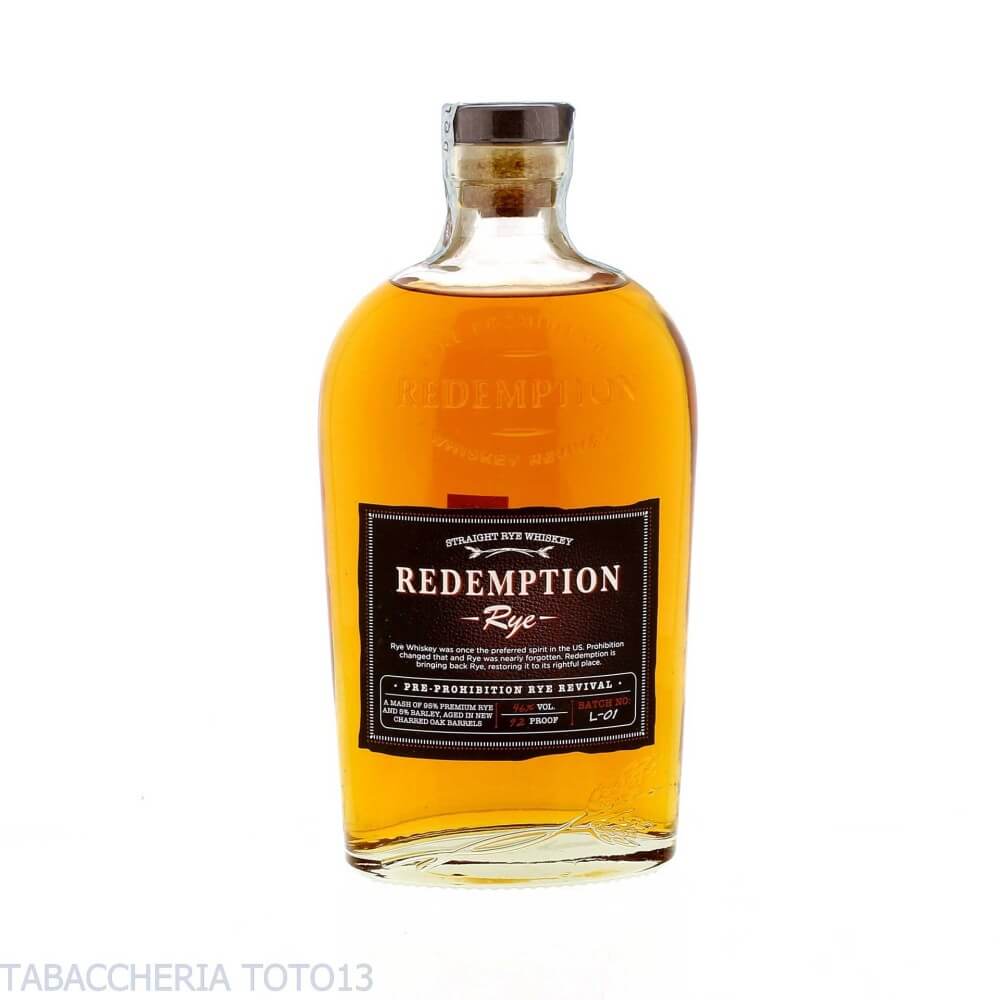 Redemption Rye Bourbon Pre-prohibition whiskey revival Vol.46% Cl.70 Redemption Barrel Bourbon Bourbon