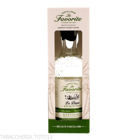 La Favorite rhum blanc Cuveè la Digue Vol.52% Cl.70 - Destilliert
