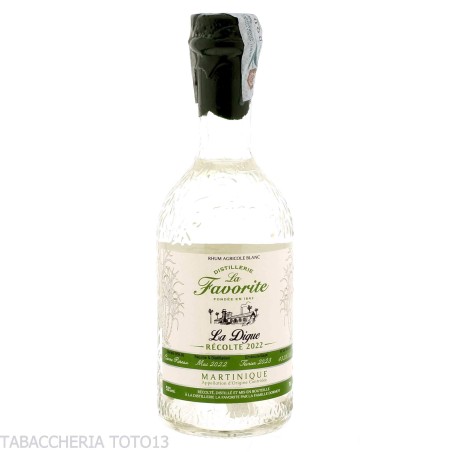 La Favorite rhum blanc Cuveè la Digue Vol.52% Cl.70 - Destilliert