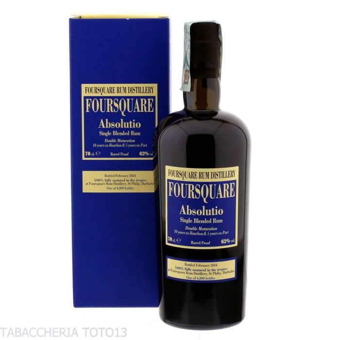 Foursquare Absolutio Double Maturation Vol.62% Cl.70 Foursquare rum distillery Rhum Rhum