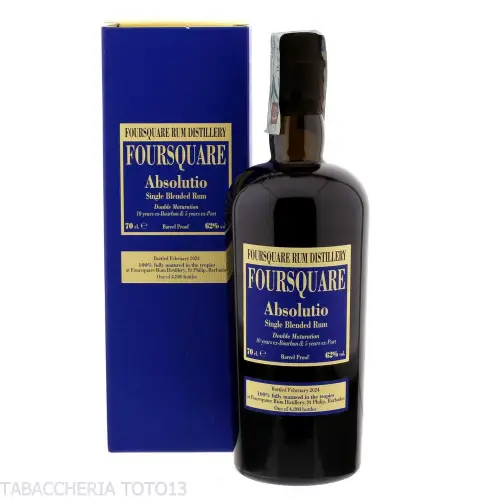 Foursquare Absolutio Double Maturation Vol.62% Cl.70 - Spiritueux - Mélasse