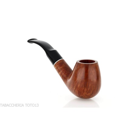 Curved Apple shaped tobacco pipe in light briar - Tobacco Pipes - Natural root