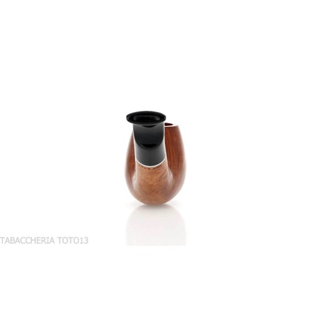 Pipa de tabaco curvada en forma de manzana en brezo claro-Pipa Milano