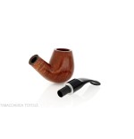 Curved Apple shaped tobacco pipe in light briar - Tobacco Pipes - Natural root