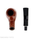 Pipa de tabaco curvada en forma de manzana en brezo claro-Pipa Milano