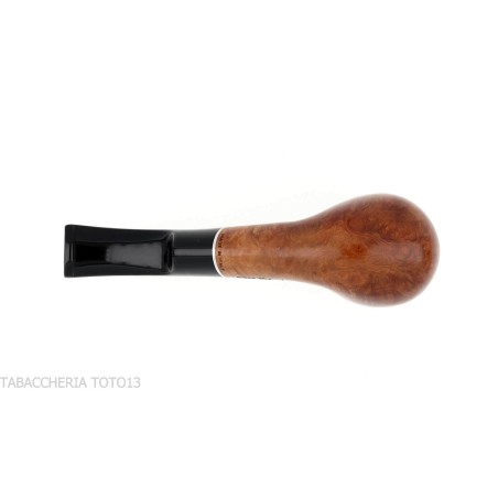 Pipa de tabaco curvada en forma de manzana en brezo claro-Pipa Milano