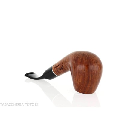 Pipa de tabaco curvada en forma de manzana en brezo claro-Pipa Milano