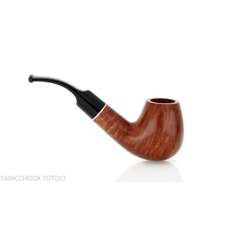 Pipa de tabaco curvada en forma de manzana en brezo claro-Pipa Milano