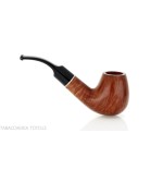 Pipa de tabaco curvada en forma de manzana en brezo claro-Pipa Milano
