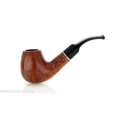 Pipa de tabaco curvada en forma de manzana en brezo claro-Pipa Milano