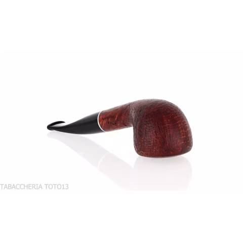 Diplomat semi-curved tobacco pipe in sanded briar - Tobacco Pipes - Natural root